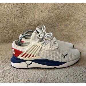 Puma Pacer Future Running Shoes Sneakers White Blue Red Lace Up Mens Size 7
